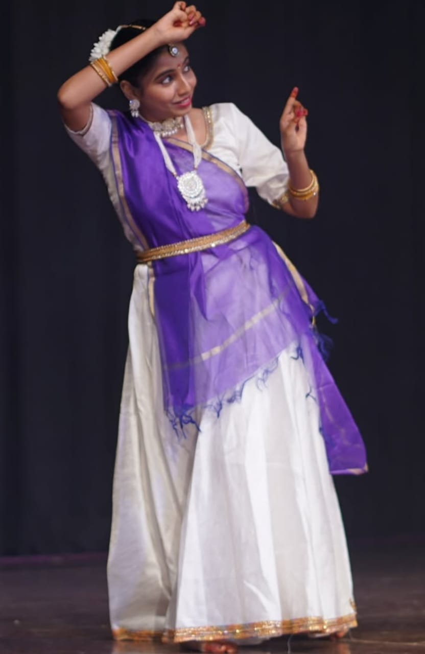 Dancer in traditional posture close-up